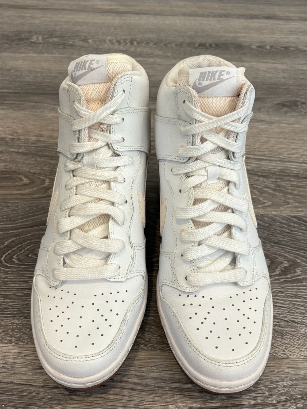 Nike Women's White High-Top Wedge Sneakers Size 9